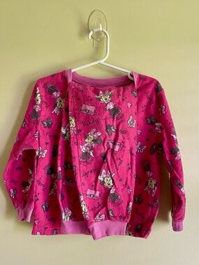 Disney Pink Minnie Mouse Allover Print Cotton Pyjama Set